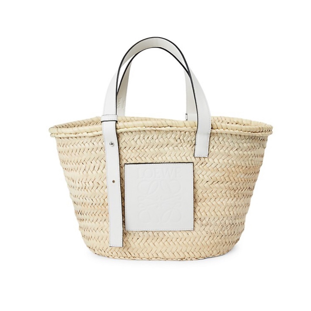 Loewe Leather-Trimmed Basket Bag